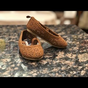 SOLD!-Carters perforated brown ballet flats